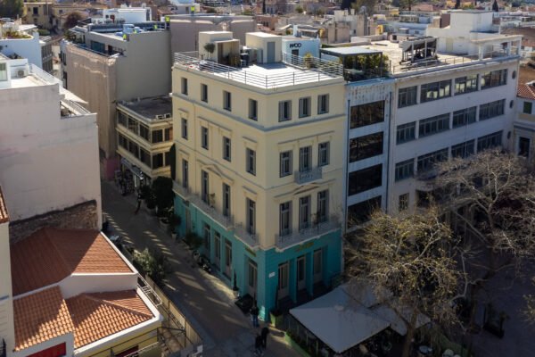Nine Athens Hotel — Neoclassical facade