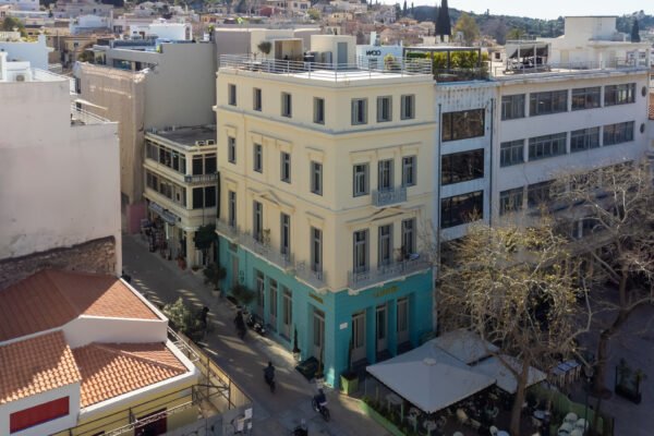 Nine Athens Hotel — Neoclassical facade